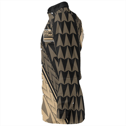 Hawaii Long Sleeve Shirt Polynesian Tribal Half Style