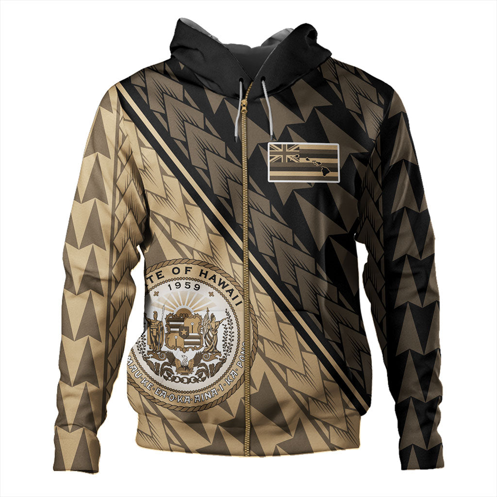 Hawaii Hoodie Polynesian Tribal Half Style