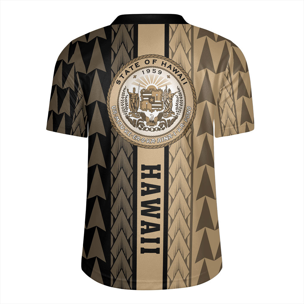 Hawaii Rugby Jersey Polynesian Tribal Half Style