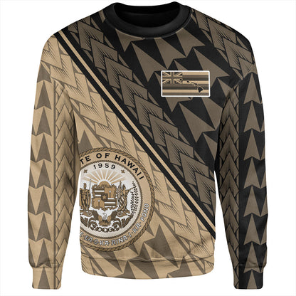 Hawaii Sweatshirt Polynesian Tribal Half Style