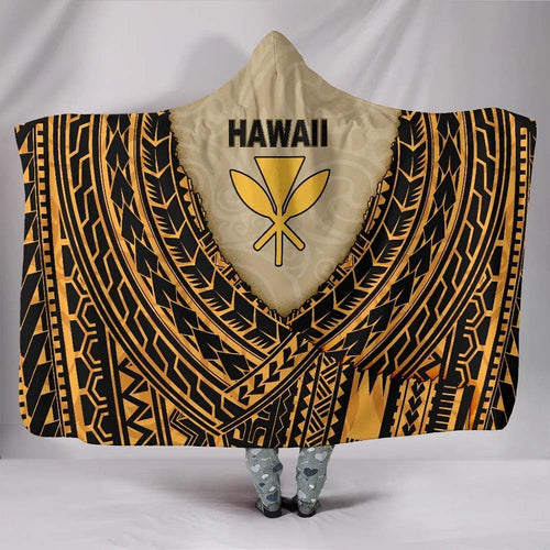 Hawaii Hooded Blanket - Polynesian Wild Style