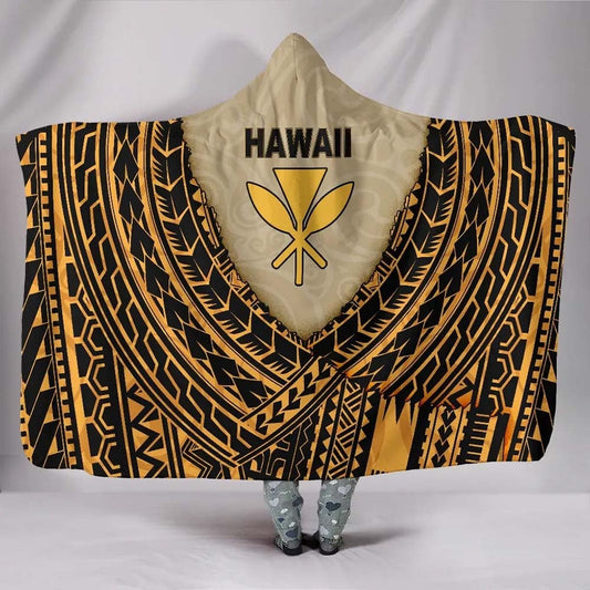 Hawaii Hooded Blanket - Polynesian Wild Style