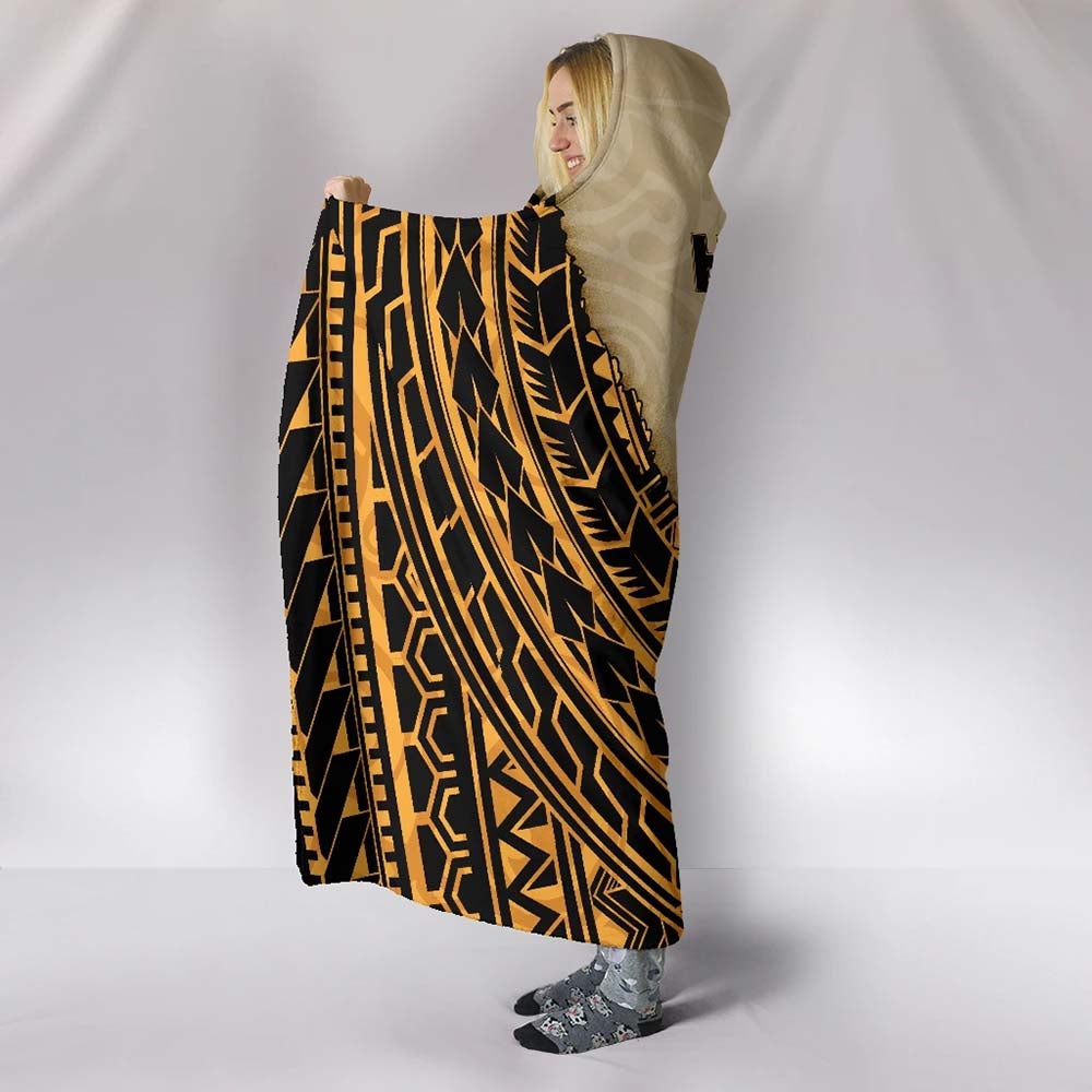 Hawaii Hooded Blanket - Polynesian Wild Style