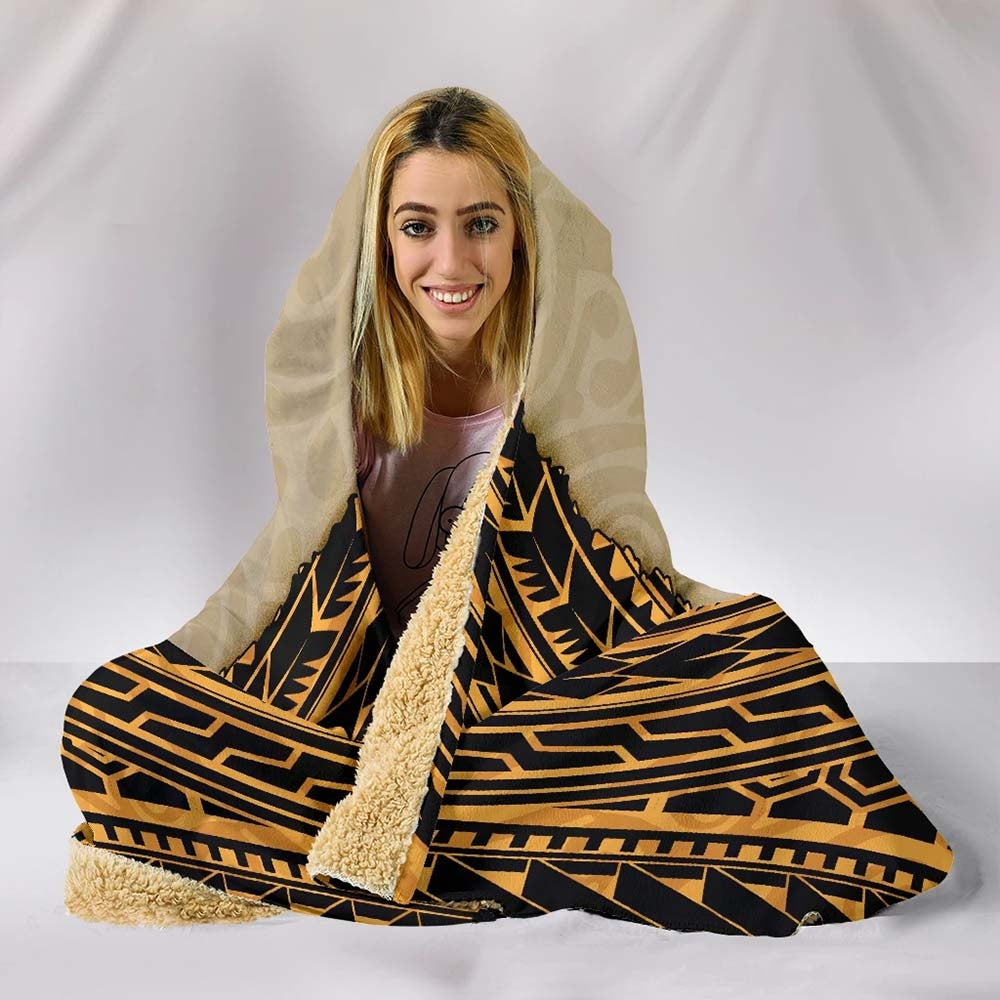 Hawaii Hooded Blanket - Polynesian Wild Style