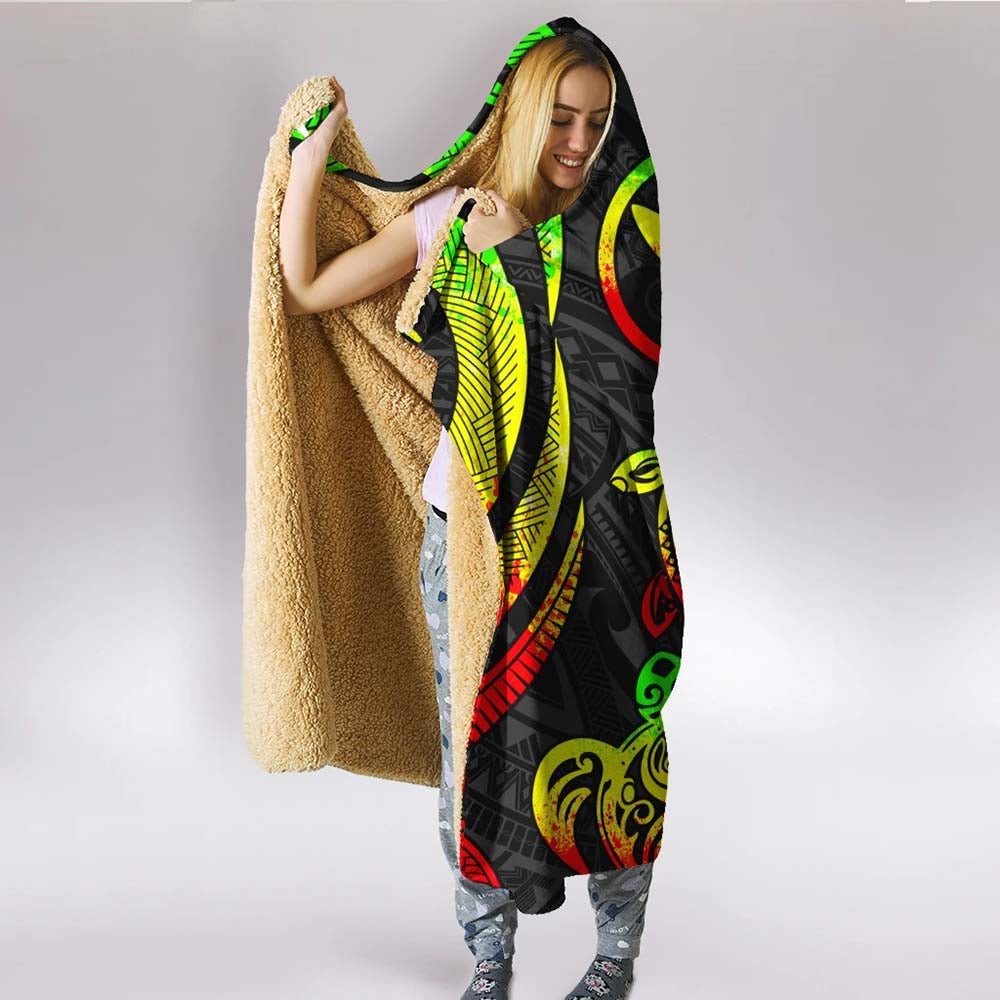 Hawaii Hooded Blanket - Reggae Tentacle Turtle