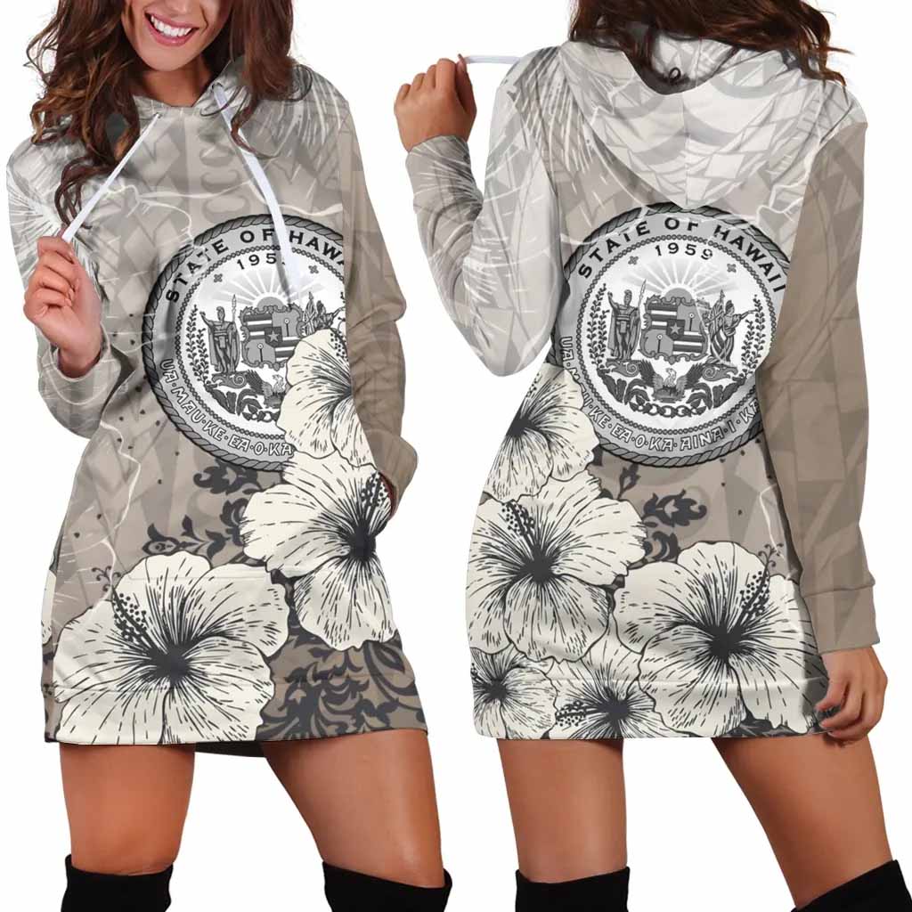 Hawaii Hoodie Dress -Vintage Luxury Floral Style