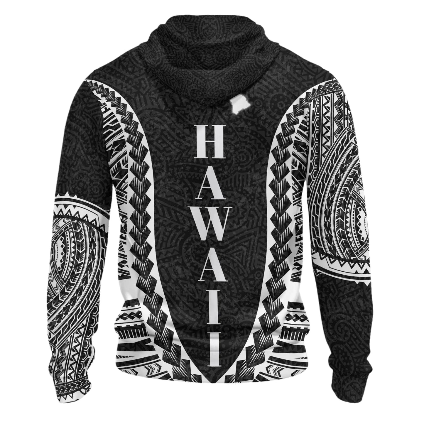 Hawaii Hoodie - Polynesian Patterns nd Map