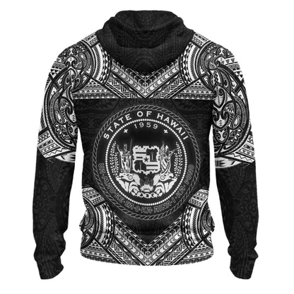 Hawaii Hoodie - Turtle Polynesian Pattern