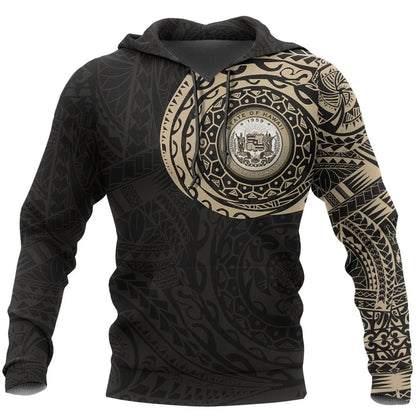 Hawaii Hoodie - Hawaii Seal Polynesian Tattoo Style