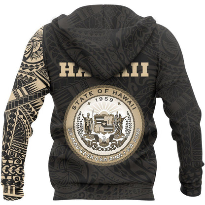Hawaii Hoodie - Hawaii Seal Polynesian Tattoo Style