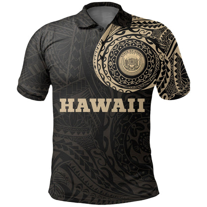 Hawaii Polo Shirt - Hawaii Seal Polynesian Tattoo
