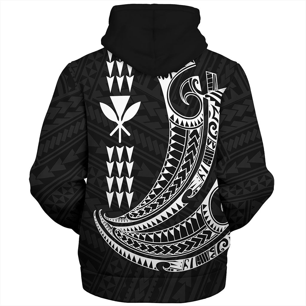 Hawaii Sherpa Hoodie Kanaka Kakau Polynesian Tattoo