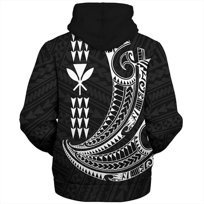 Hawaii Sherpa Hoodie Kanaka Kakau Polynesian Tattoo