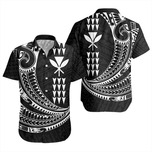 Hawaii Short Sleeve Shirt Kanaka Kakau Polynesian Tattoo