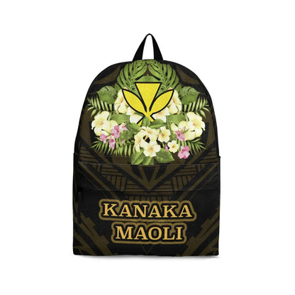 Hawaii Kanaka Maoli Backpack - Polynesian Gold Patterns Collection
