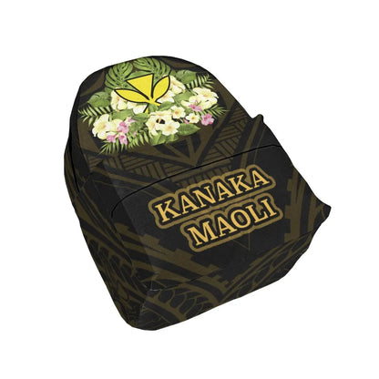 Hawaii Kanaka Maoli Backpack - Polynesian Gold Patterns Collection