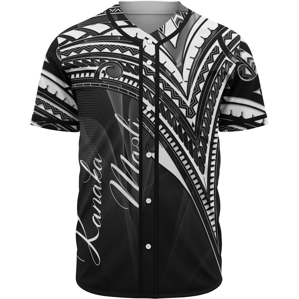 Hawaii Kanaka Maoli Baseball Shirt - White Color Cross Style