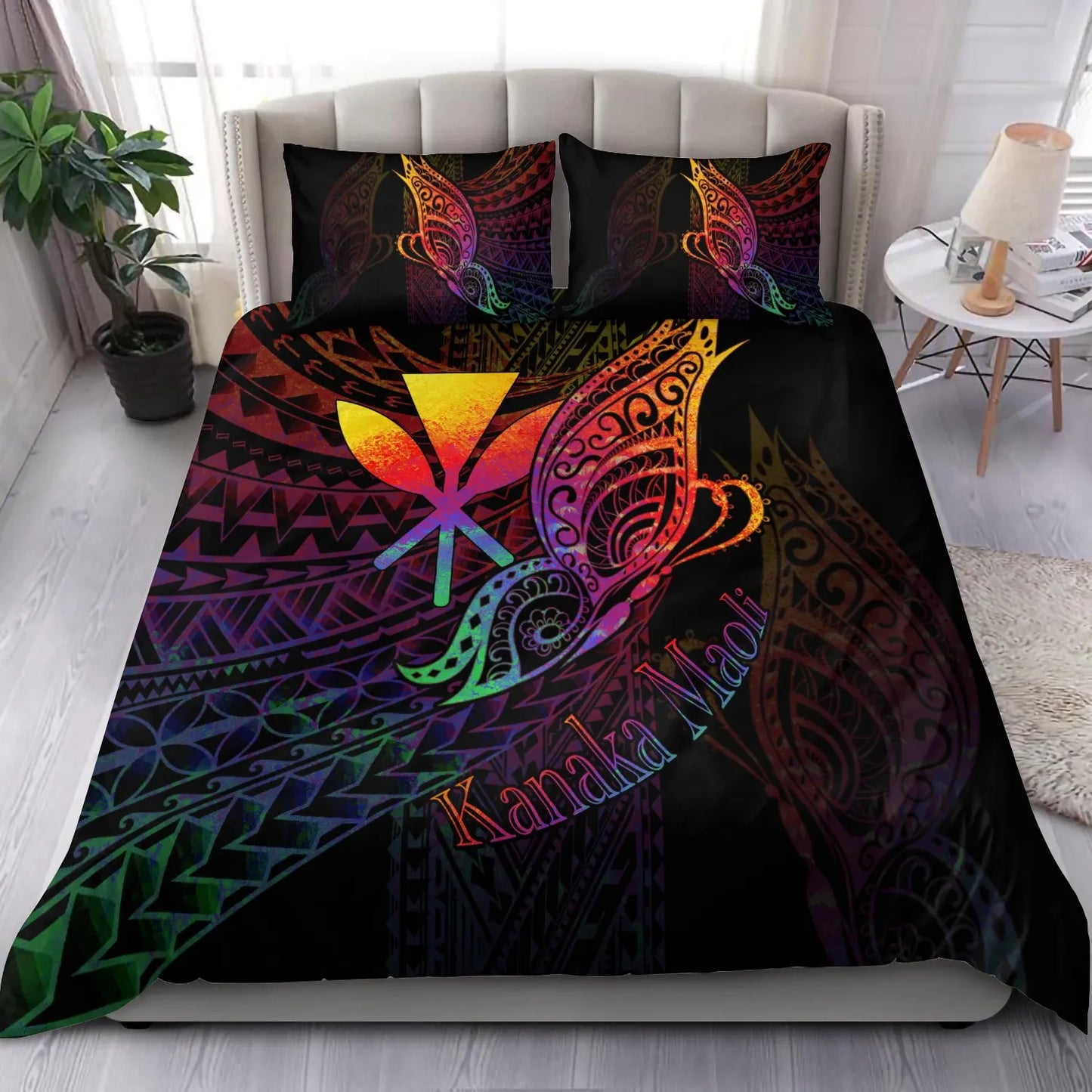 Hawaii Kanaka Maoli Bedding Set - Butterfly Polynesian Style