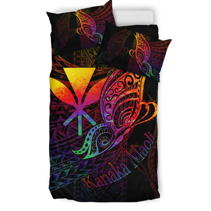 Hawaii Kanaka Maoli Bedding Set - Butterfly Polynesian Style