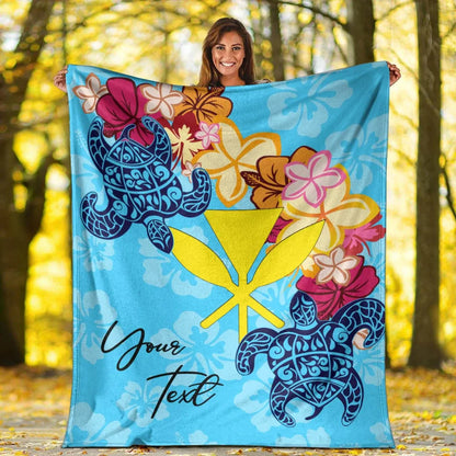 Hawaii Kanaka Maoli Custom Personalised Premium Blanket - Tropical Style