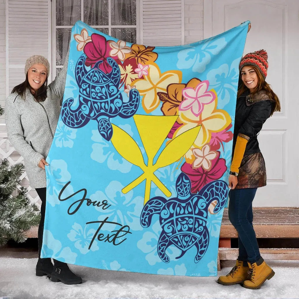 Hawaii Kanaka Maoli Custom Personalised Premium Blanket - Tropical Style