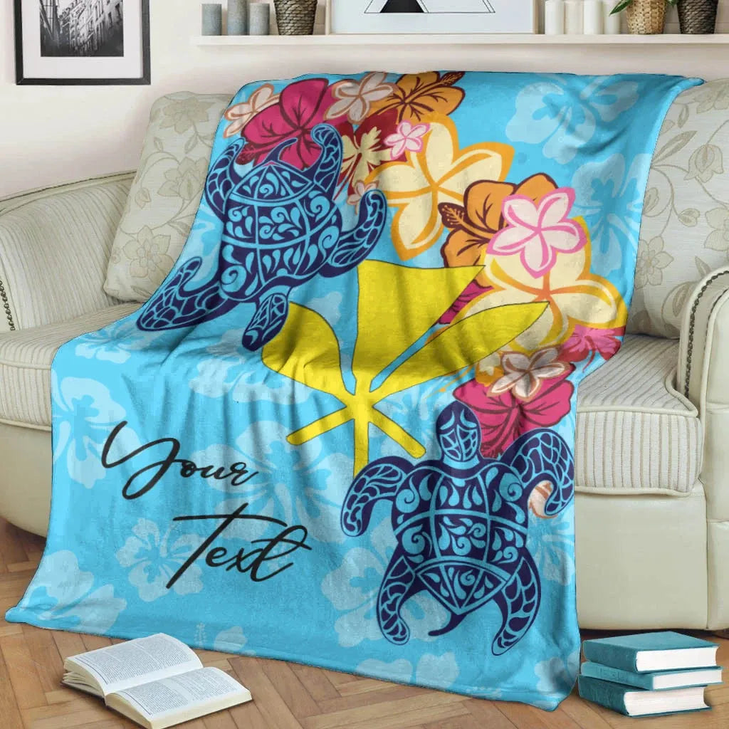 Hawaii Kanaka Maoli Custom Personalised Premium Blanket - Tropical Style