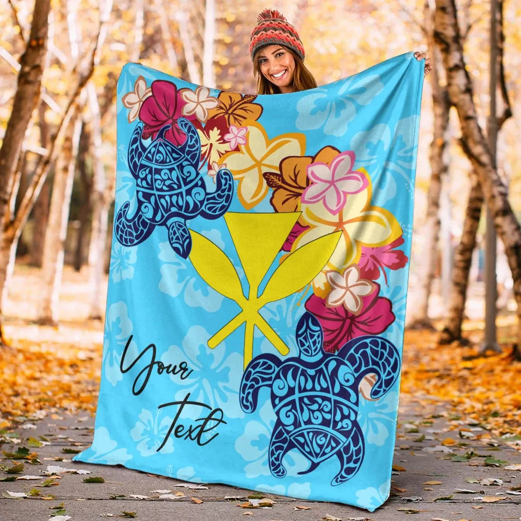 Hawaii Kanaka Maoli Custom Personalised Premium Blanket - Tropical Style
