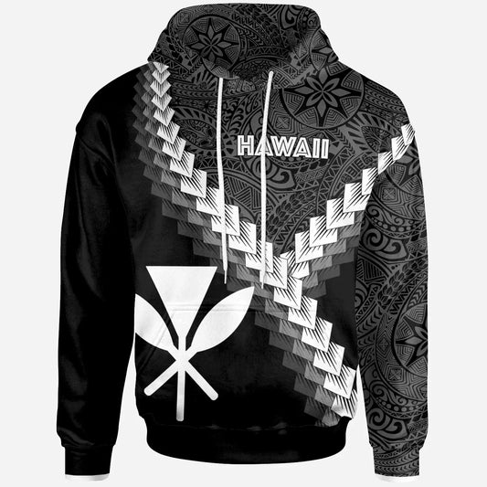 Hawaii Kanaka Maoli Hoodie - Coat Of Arms With Polynesian Tattoo