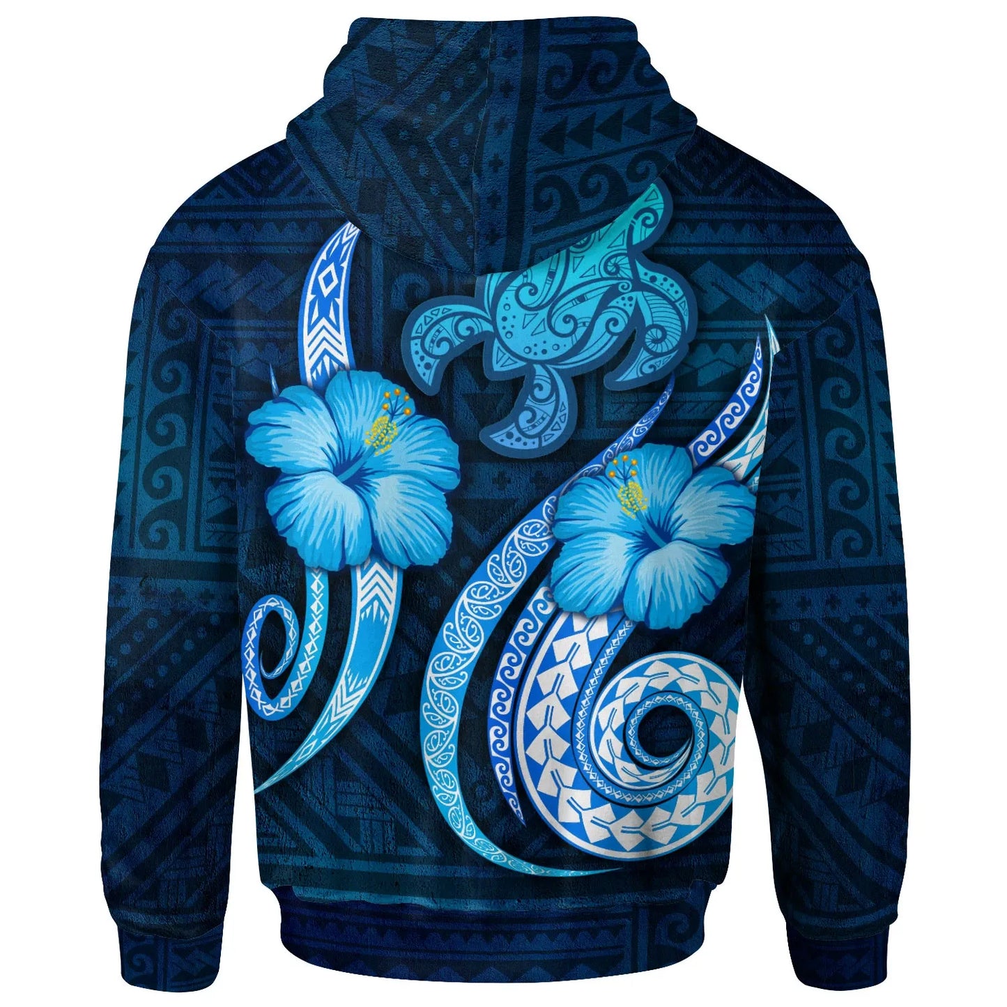 Hawaii Kanaka Maoli Hoodie - Turtle and Tribal Tattoo Of Polynesian