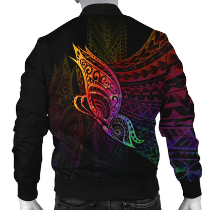 Hawaii Kanaka Maoli Bomber Jacket - Butterfly Polynesian Style