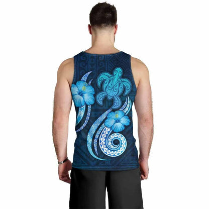 Hawaii Kanaka Maoli Personalised Men Tank Top - Turtle and Tribal Tattoo Of Polynesian