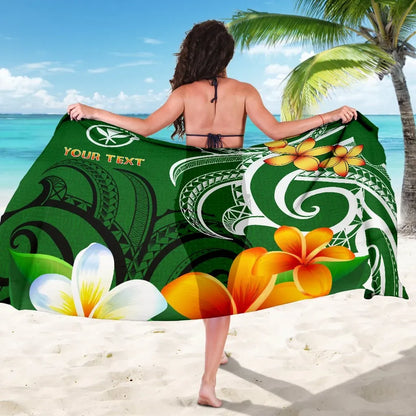 Hawaii Kanaka Maoli Personalised Sarong - Hawaiian Spirit Green