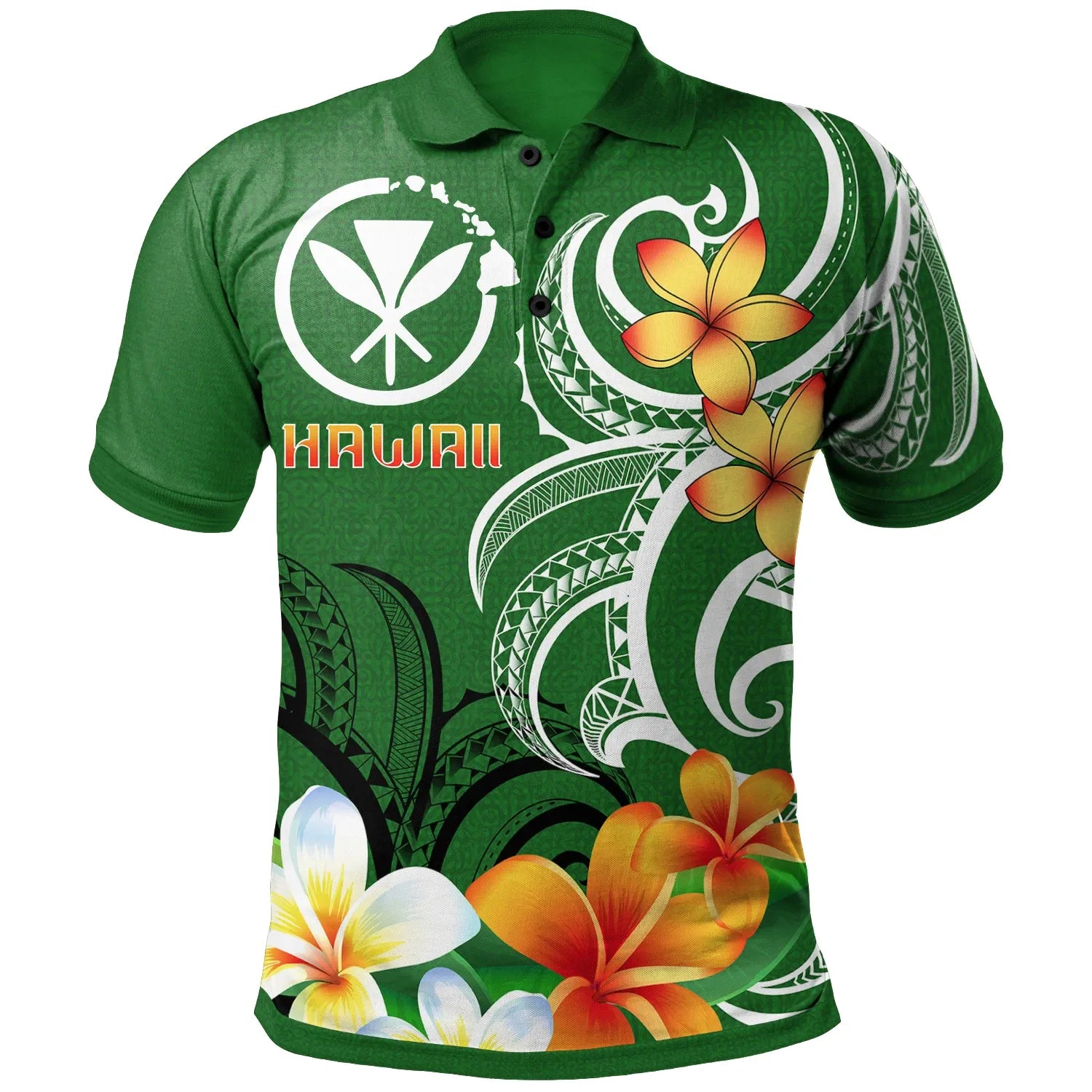 Hawaii Kanaka Maoli Polo Shirts - Hawaiian Spirit Green