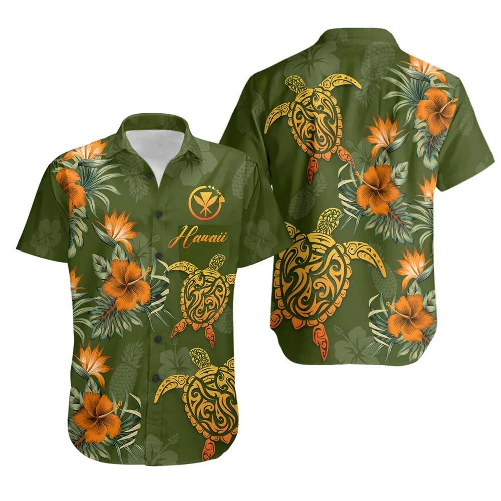 Hawaii Kanaka Maoli Polynesian Short Sleeve Shirt - Tropical Summer