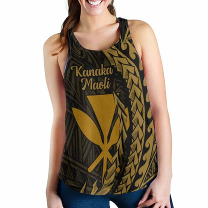 Hawaii Kanaka Maoli Women Racerback Tank - Wings Style