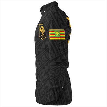 Hawaii Long Sleeve Shirt Kanaka Maoli Floral Puakenikeni Lei