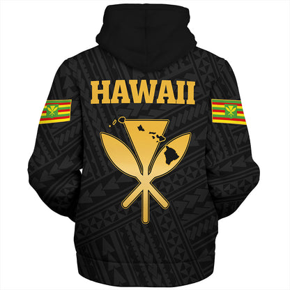 Hawaii Sherpa Hoodie Kanaka Maoli Floral Puakenikeni Lei