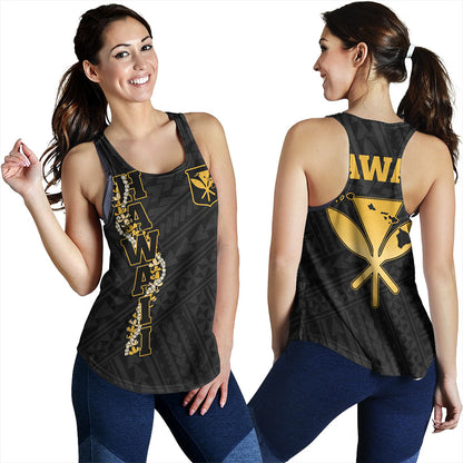 Hawaii Women Tank Kanaka Maoli Floral Puakenikeni Lei
