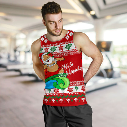 Hawaii Tank Top Santa Claus Ho Ho Ho Christmas