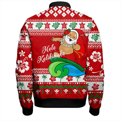 Hawaii Bomber Jacket Santa Claus Ho Ho Ho Christmas