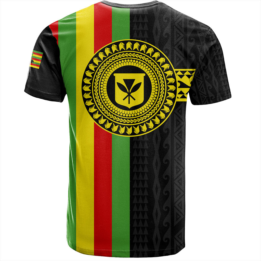 Hawaii T-Shirt Kanaka Maoli Flag Polynesian