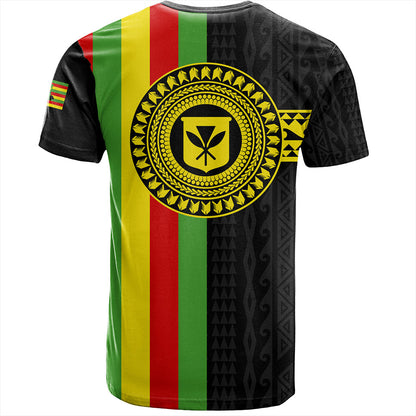 Hawaii T-Shirt Kanaka Maoli Flag Polynesian