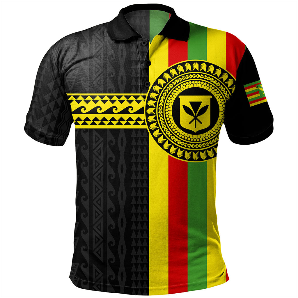 Hawaii Polo Shirt Kanaka Maoli Flag Polynesian