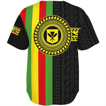 Hawaii Baseball Shirt Kanaka Maoli Flag Polynesian