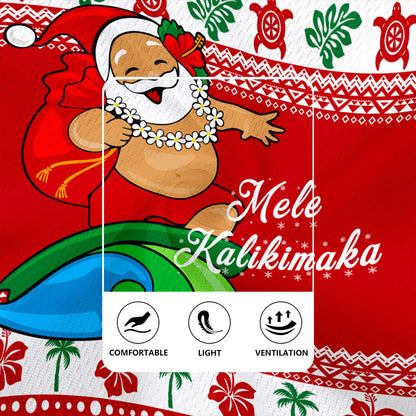 Hawaii Rugby Jersey Santa Claus Ho Ho Ho Christmas
