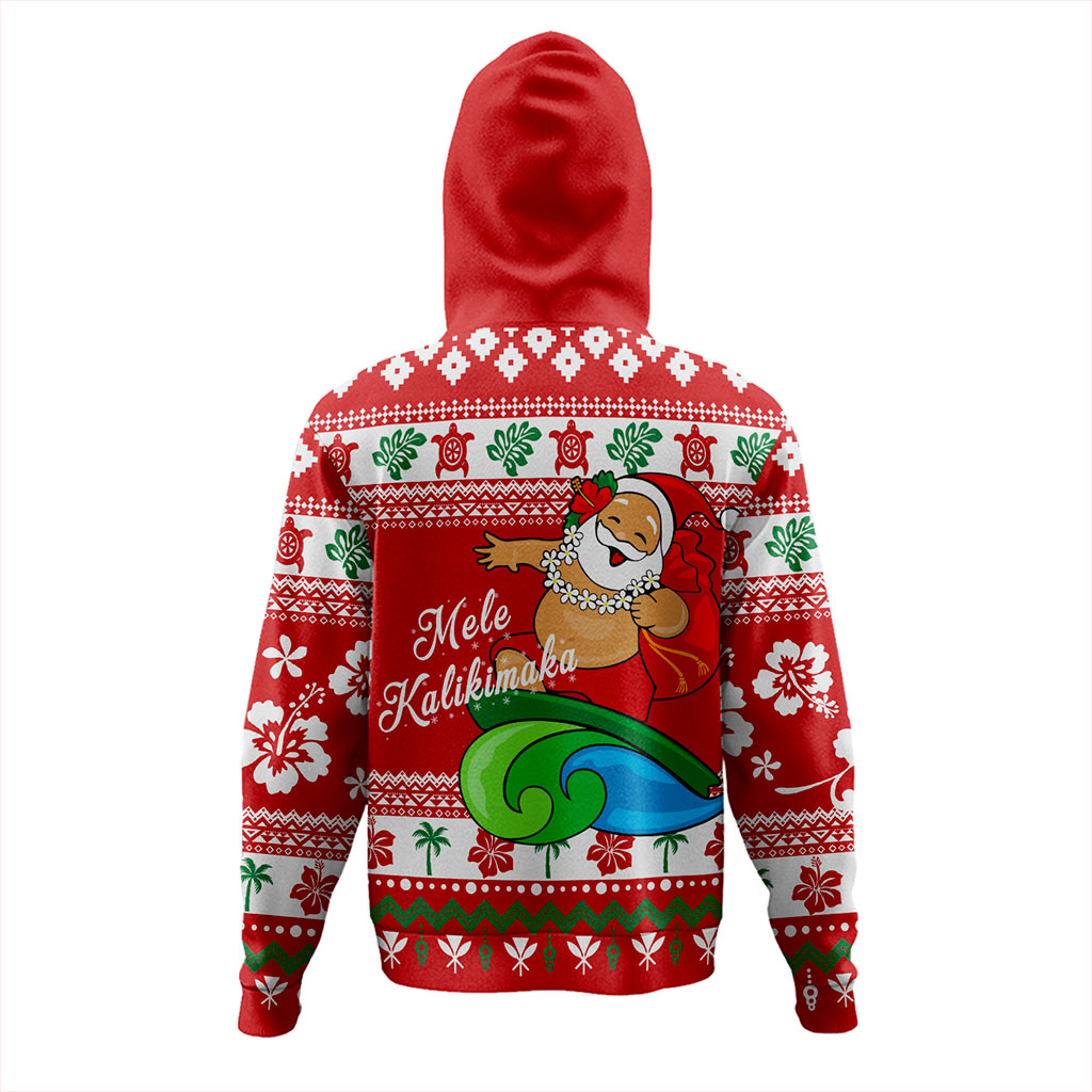 Hawaii Hoodie Santa Claus Ho Ho Ho Christmas