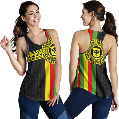 Hawaii Women Tank Kanaka Maoli Flag Polynesian