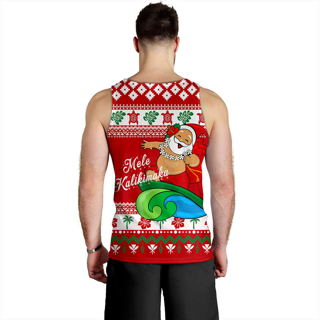 Hawaii Tank Top Santa Claus Ho Ho Ho Christmas