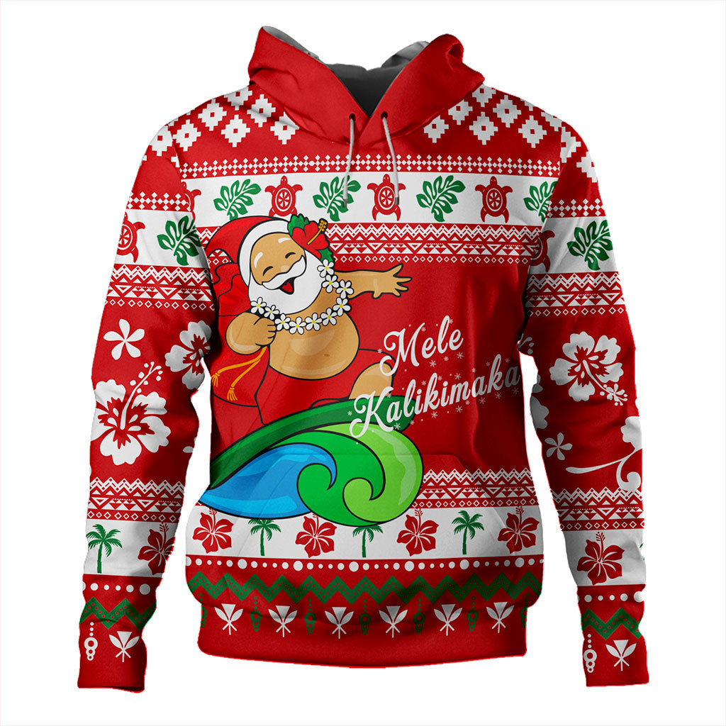 Hawaii Hoodie Santa Claus Ho Ho Ho Christmas