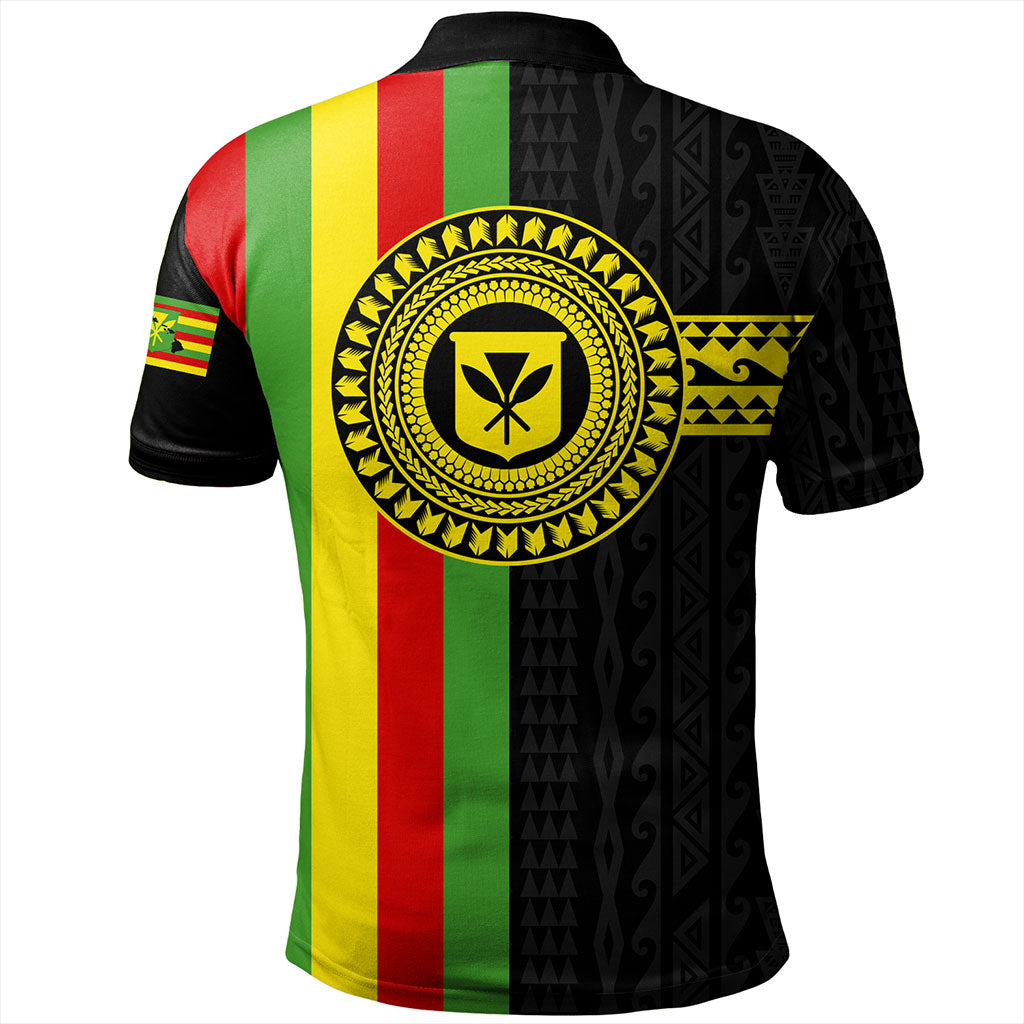 Hawaii Polo Shirt Kanaka Maoli Flag Polynesian